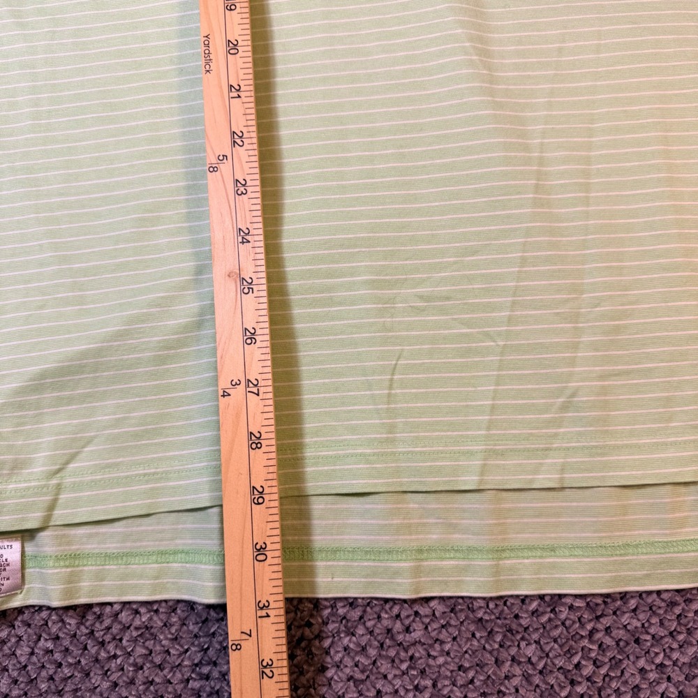 Peter Millar Polo Shirts Bundle Size L Green Blue Striped 100% Cotton 2 Pack - Picture 7 of 13